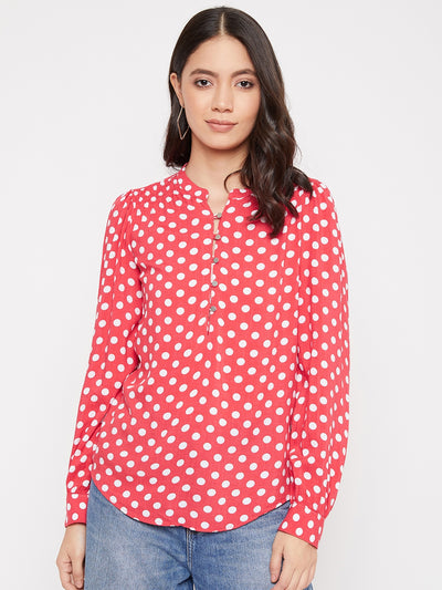 Red Polka Dots Top - Women Tops