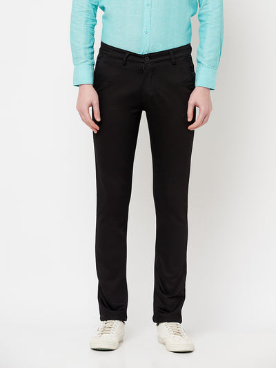 Black Casual Trousers - Men Trousers