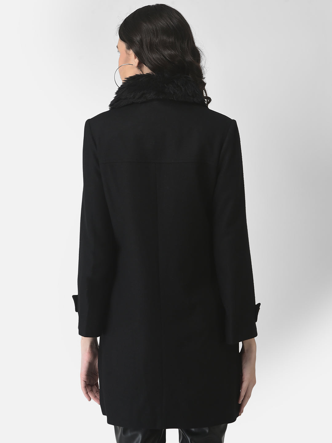  Black Zipped Coat