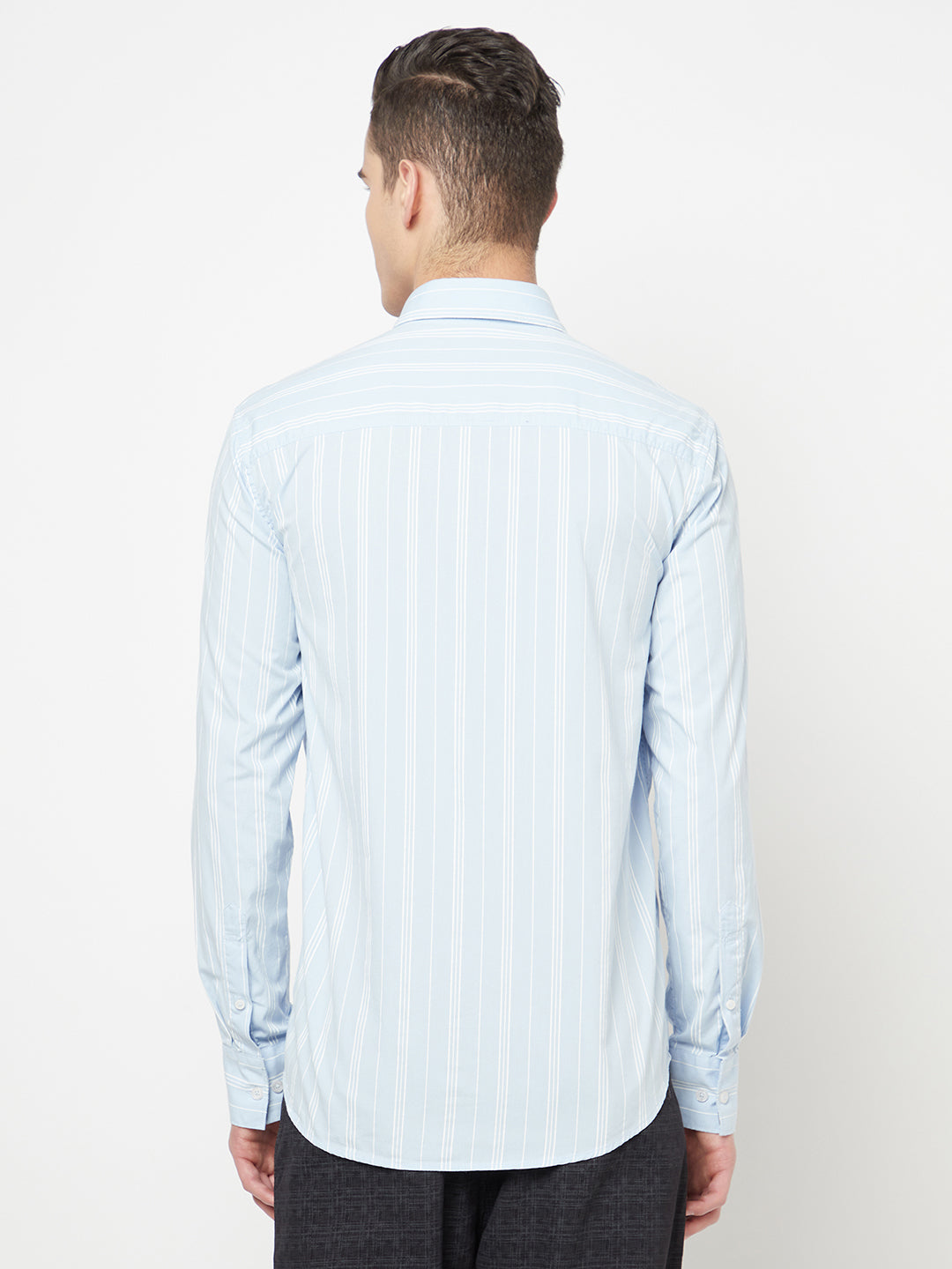 Blue Striped Shirt - Men Shirts
