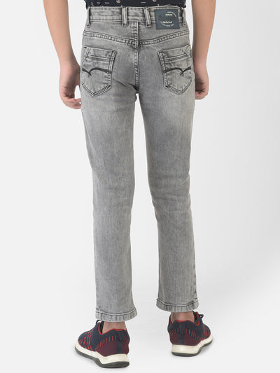 Grey Light Faded Jeans - Boys Jeans