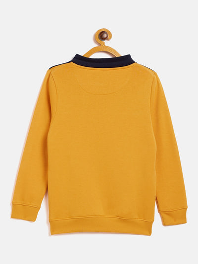 Yellow Colorblocked Sweatshirt - Boys Sweatshirts