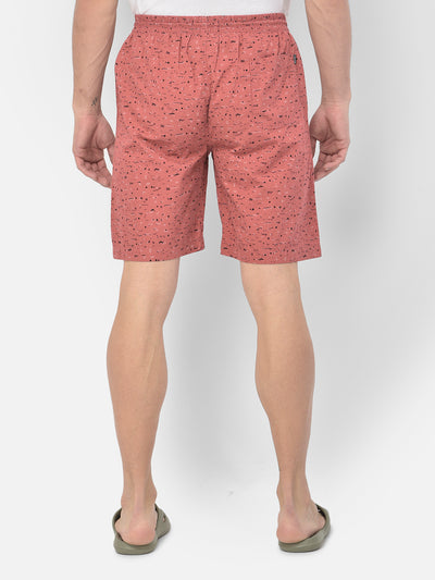 Pink Printed Lounge Shorts - Men Lounge Shorts