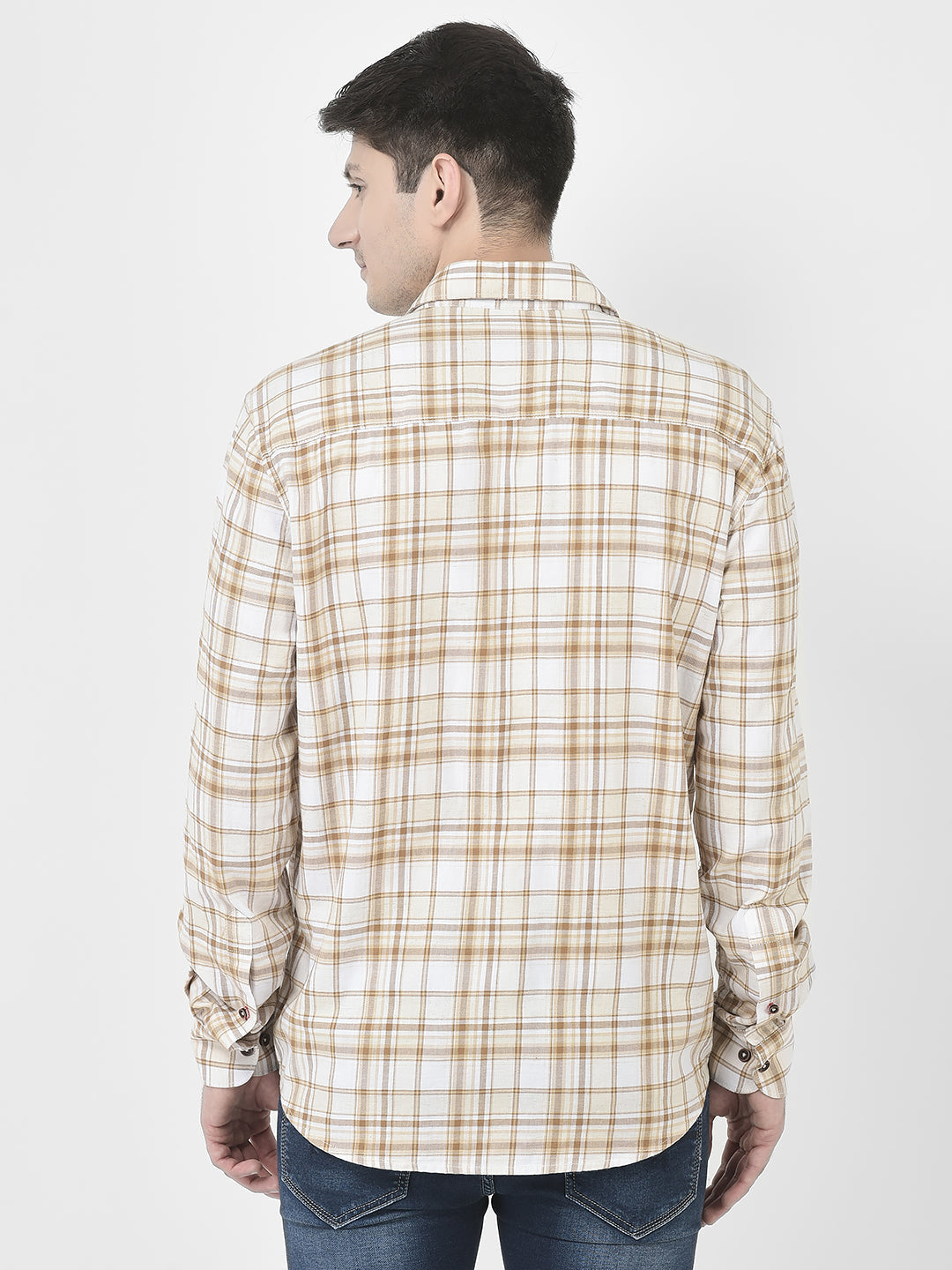  Beige Plaid Shirt