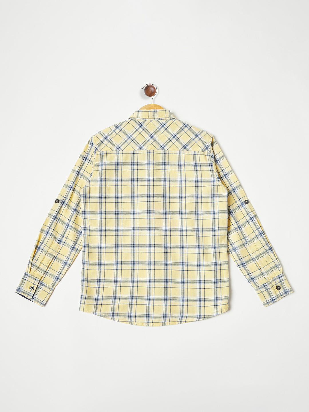 Yellow Checked Casual Shirt - Boys Shirts