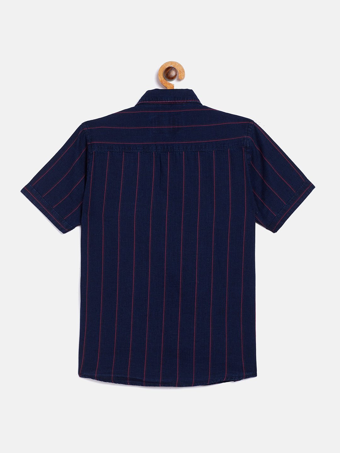Navy Blue Striped Causal Shirt - Boys Shirts