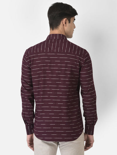  Maroon Shirt in Pure Cotton