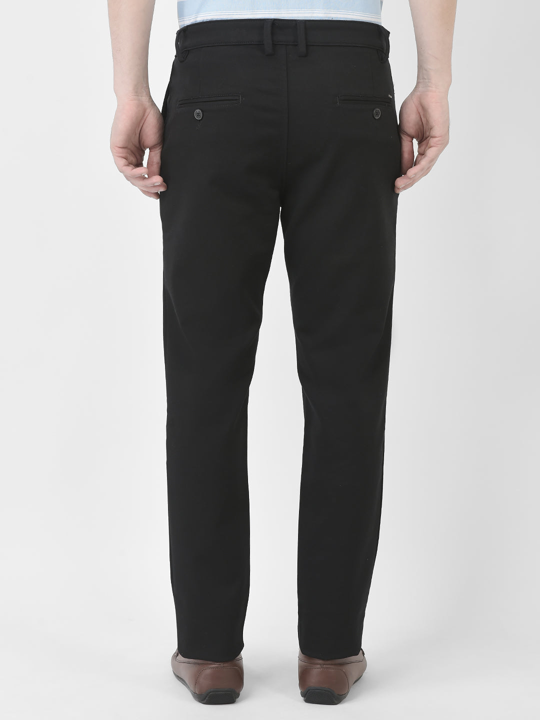  Black Defined-Fit Trousers