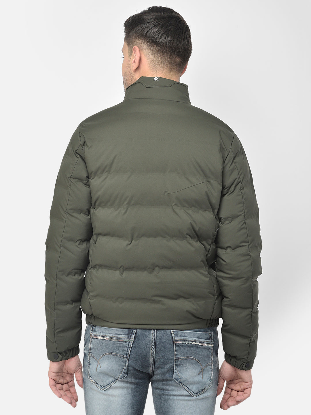 Olive green puffer jacket mens 2025