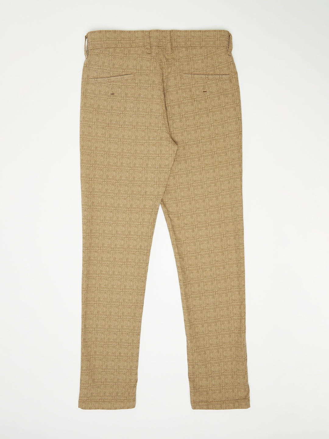 Beige Checked Trousers - Boys Trousers
