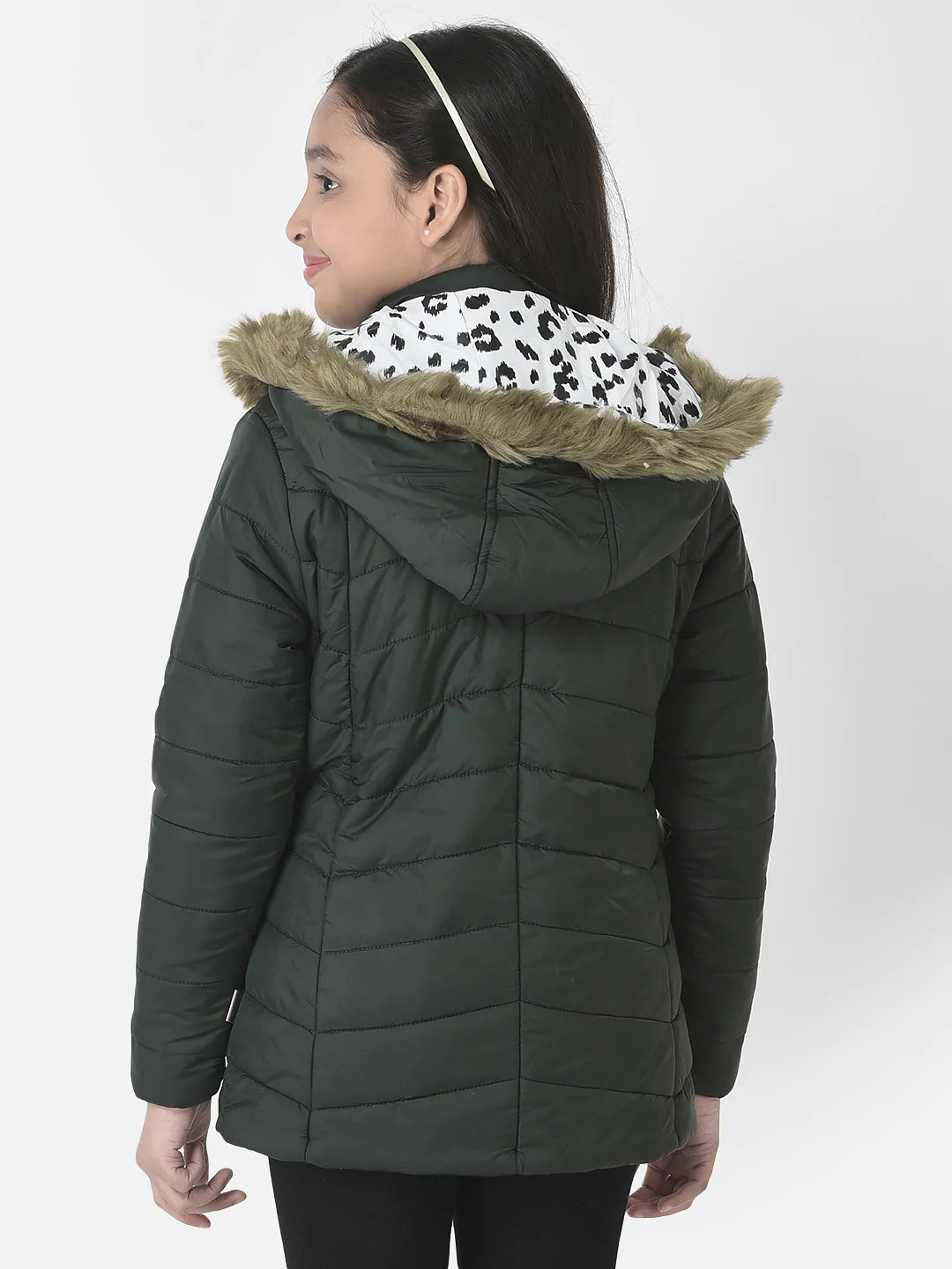  Hooded Green Padded Jacket