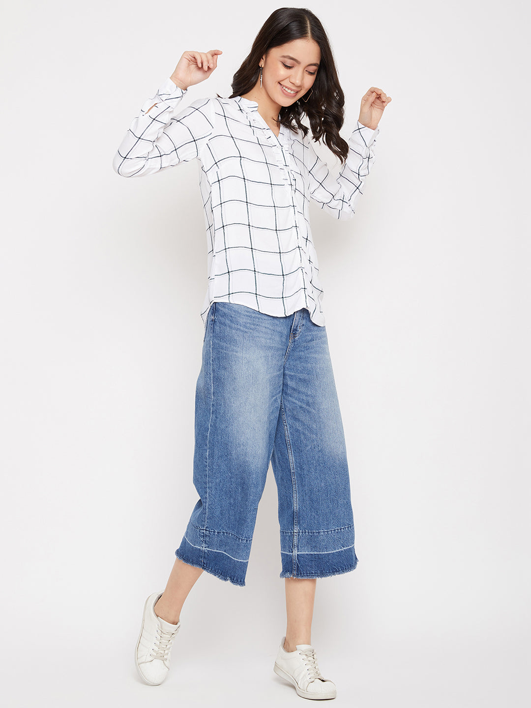 Checked Full Sleeves Casual Shirt - Women Shirts