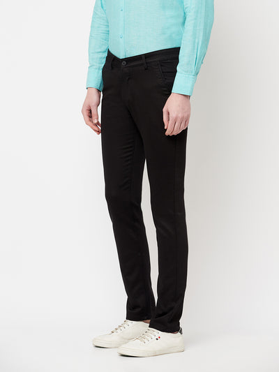 Black Casual Trousers - Men Trousers