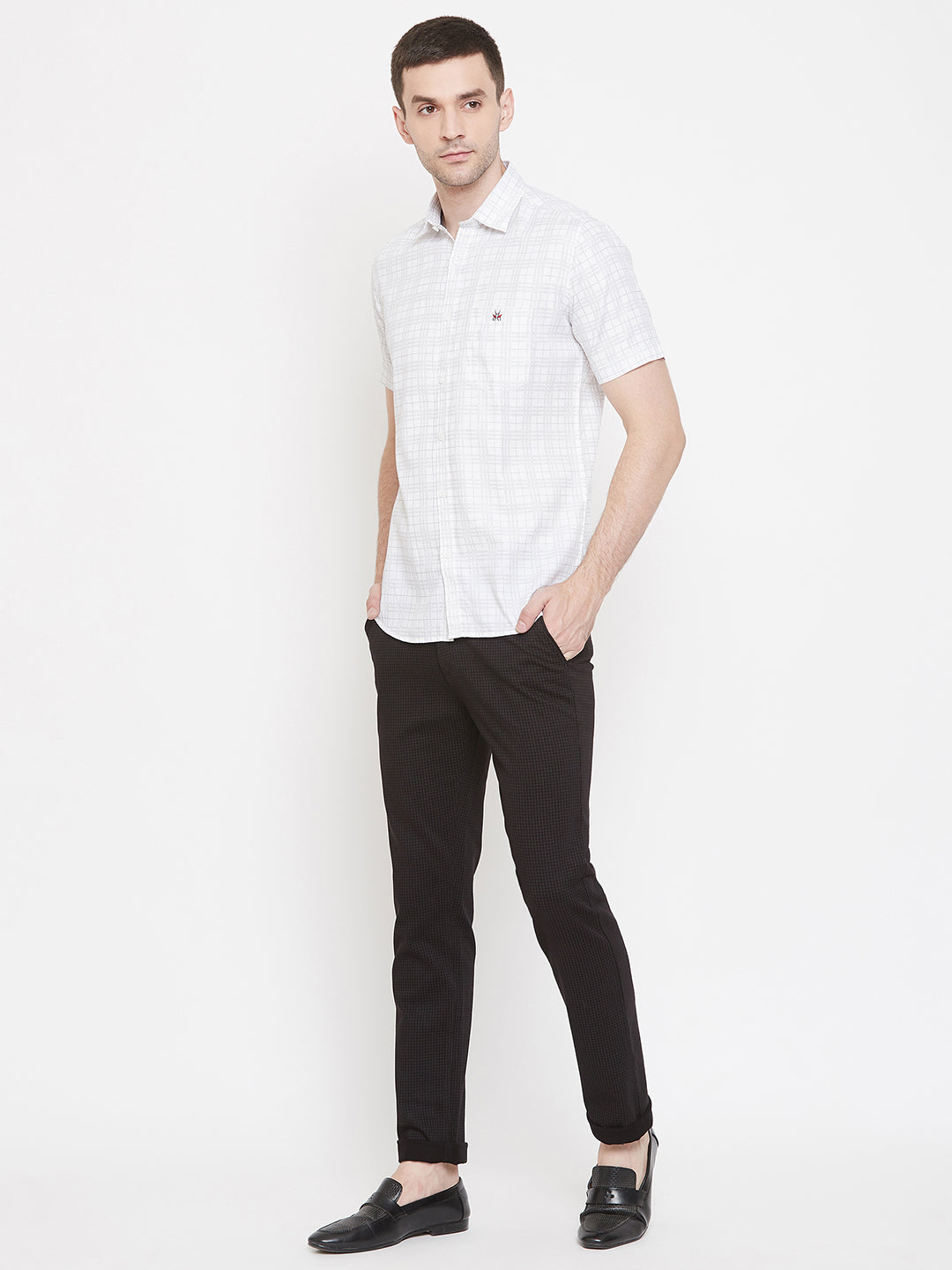 White Checked shirt - Men Shirts