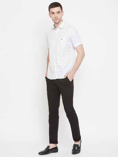 White Checked shirt - Men Shirts