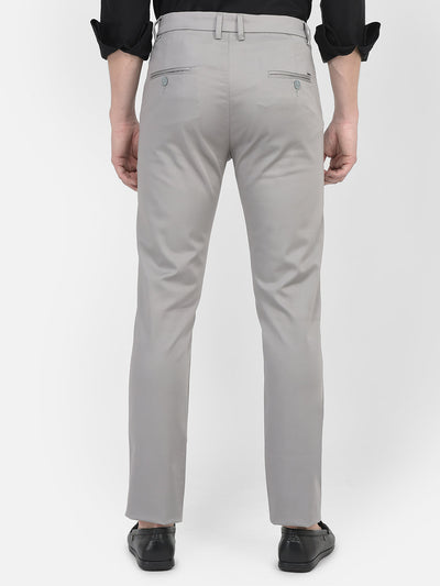   Grey Regular Rise Trousers