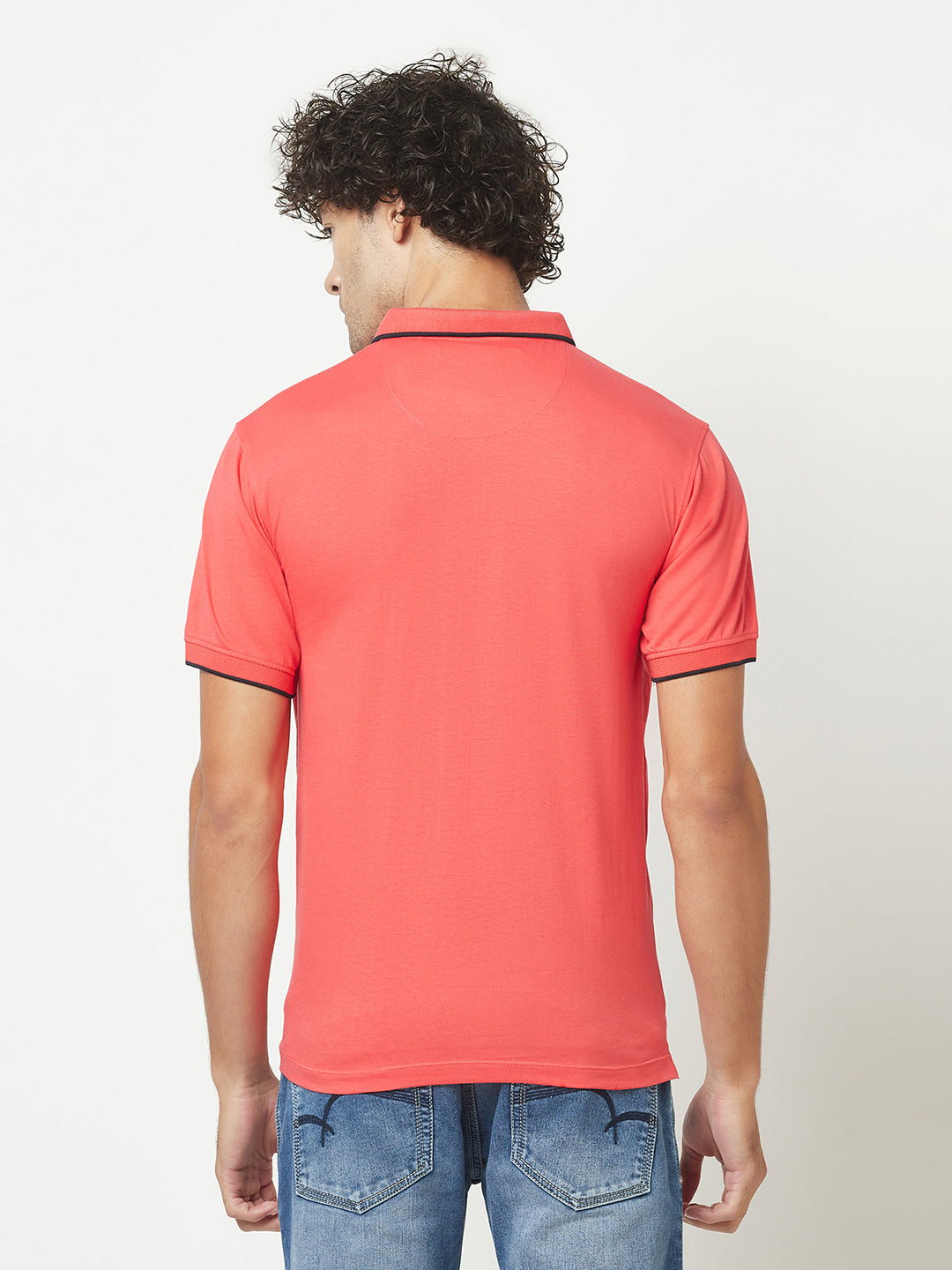  Plain Coral Polo T-Shirt