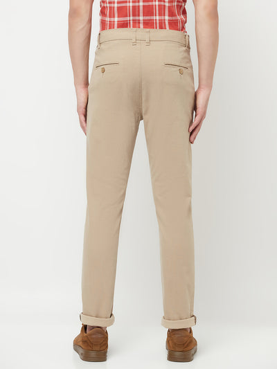 Beige Trousers - Men Trousers