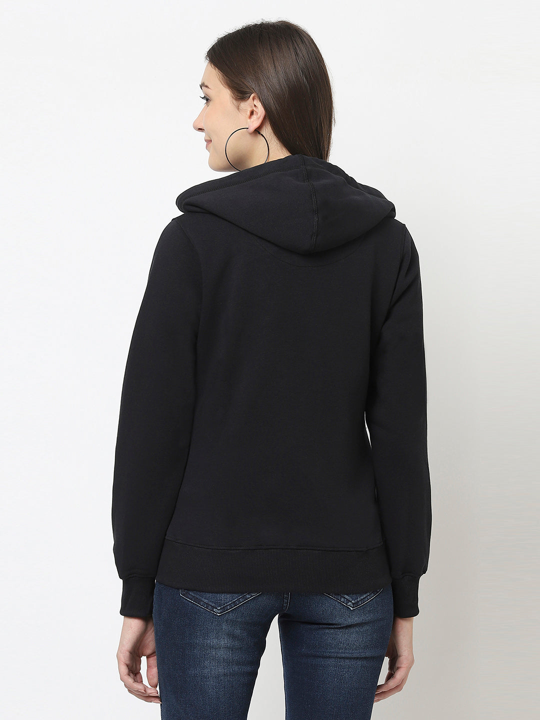 Navy Blue Sweatshirt with Zipper Front