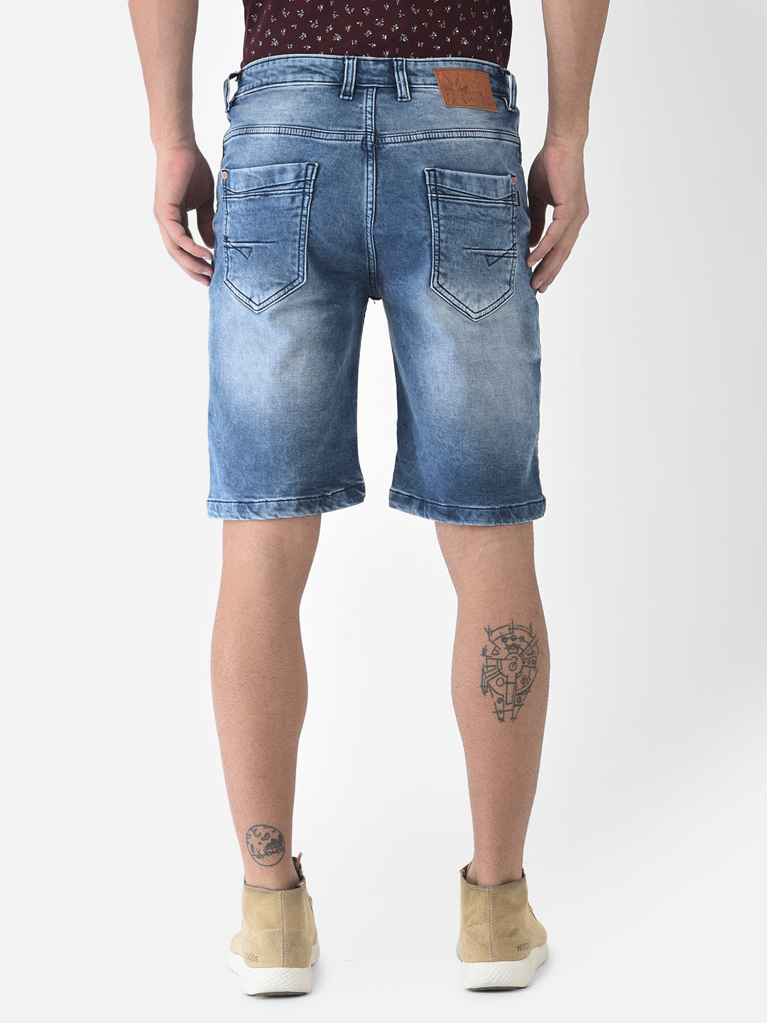 Heavy Fade Denim Shorts - Men Shorts