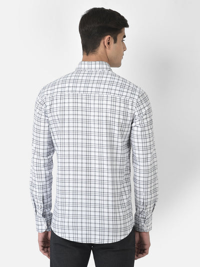  White Shirt in Tartan Checks