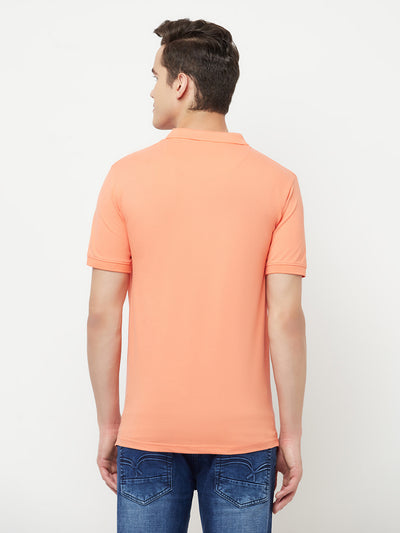 Peach Polo T-Shirt - Men T-Shirts
