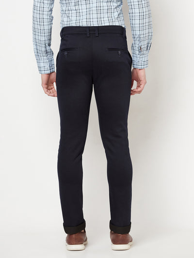 Navy Blue Trousers - Men Trousers