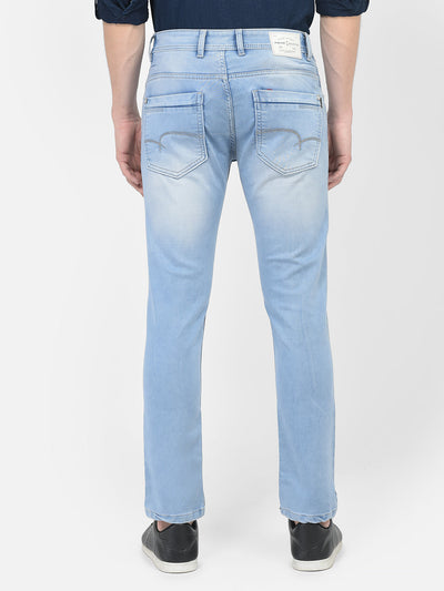  Blue Straight-Legged Jeans