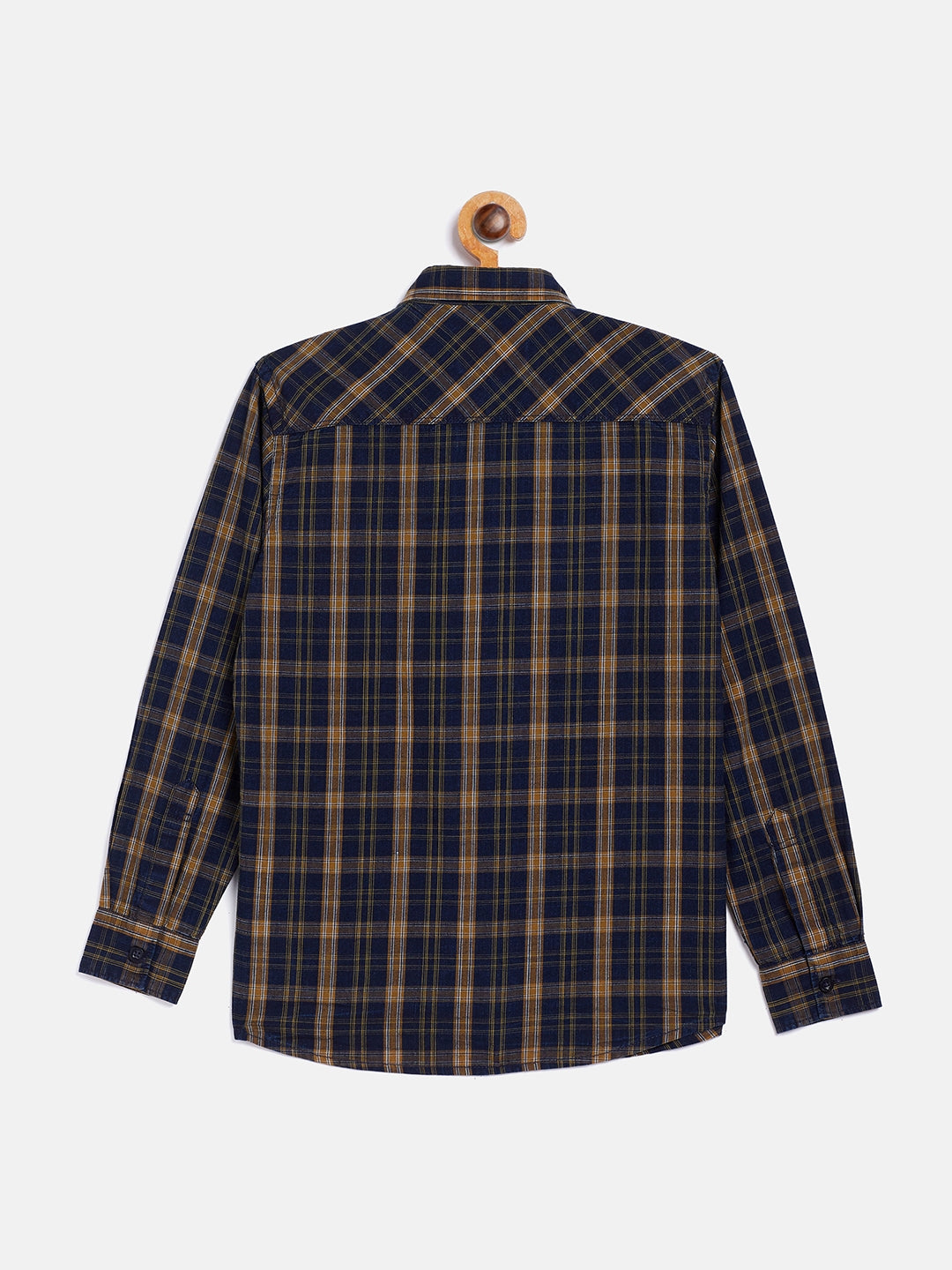 Mustard Checked Casual Shirt - Boys Shirts