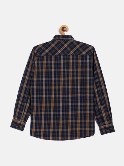 Mustard Checked Casual Shirt - Boys Shirts