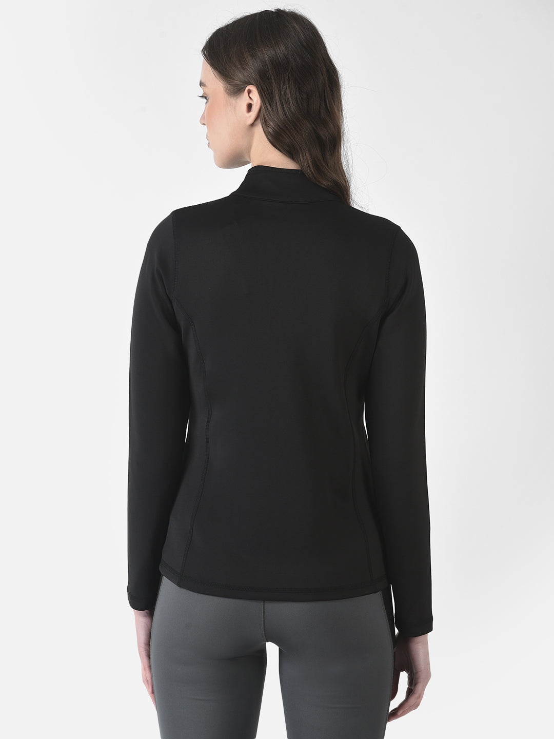  Black Zip-Enclosed Sweatshirt