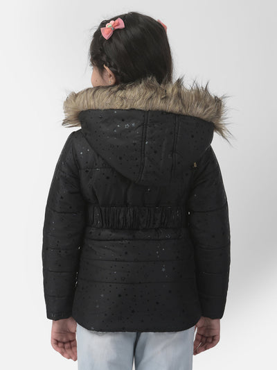  Belted Black Starry Jacket