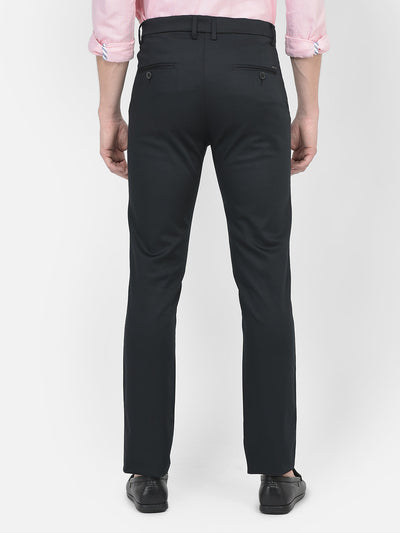   Black Regular Rise Trousers