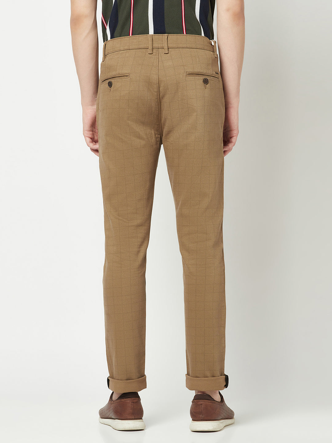 Checked Brown Trousers