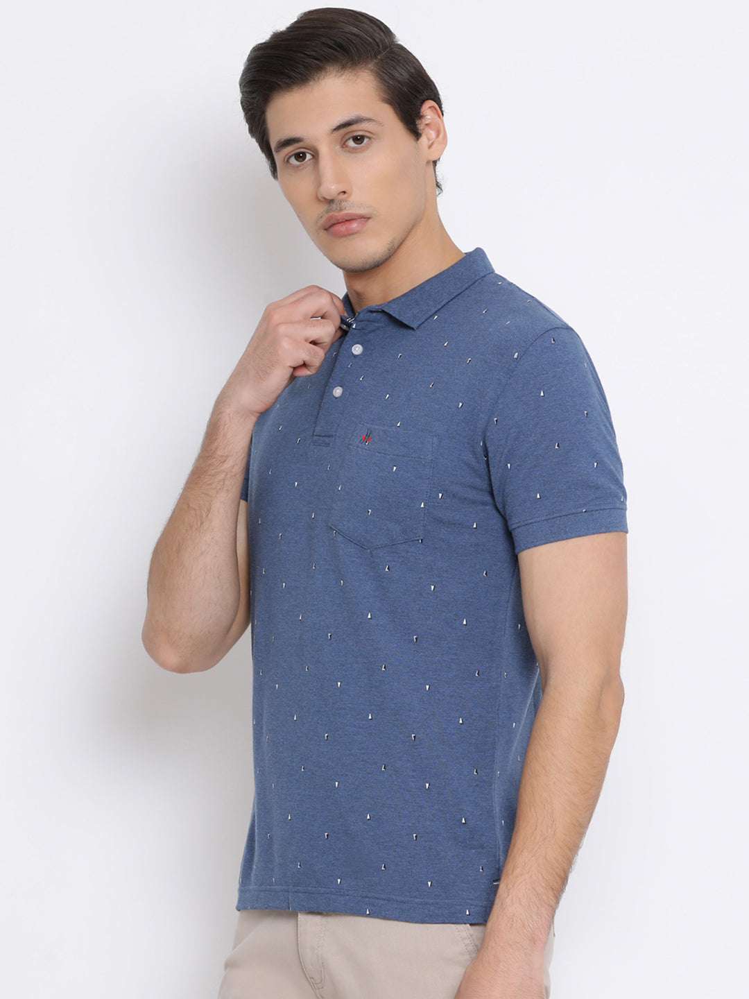 Blue Printed T-shirt - Men T-Shirts