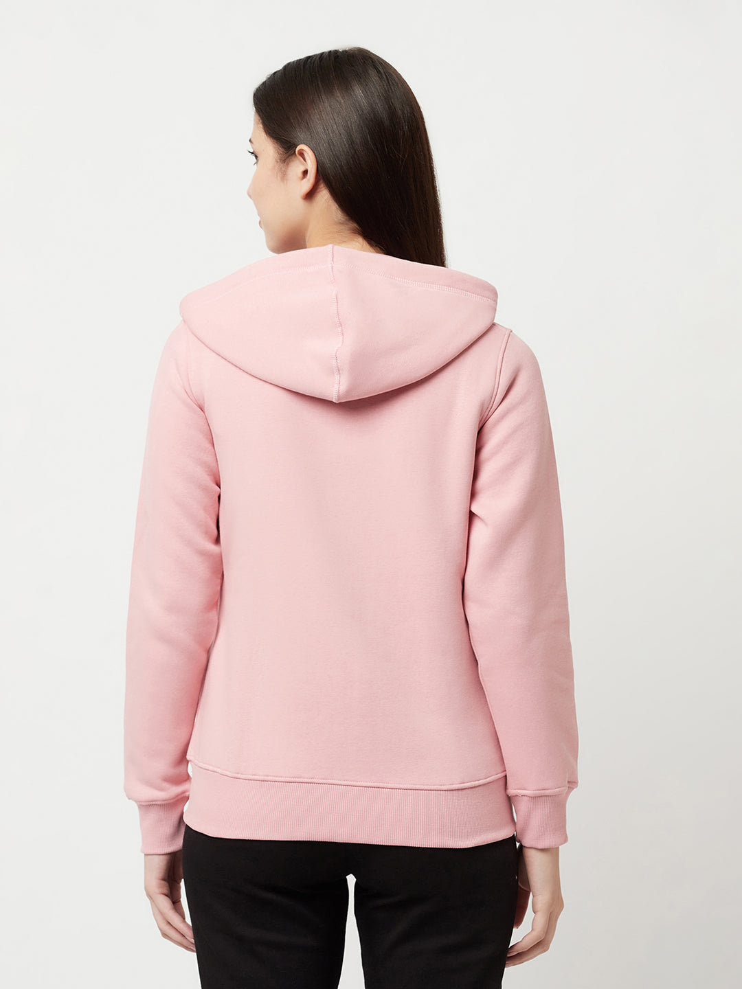 Pink Zipper Sweatshirt-Women Sweatshirts-Crimsoune Club