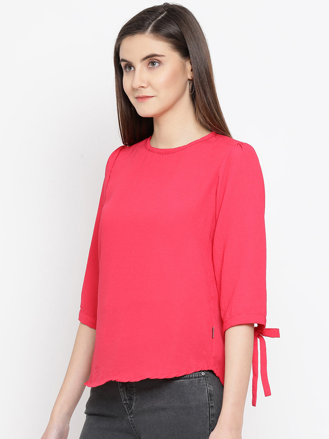 Pink Round Neck Top - Women Tops