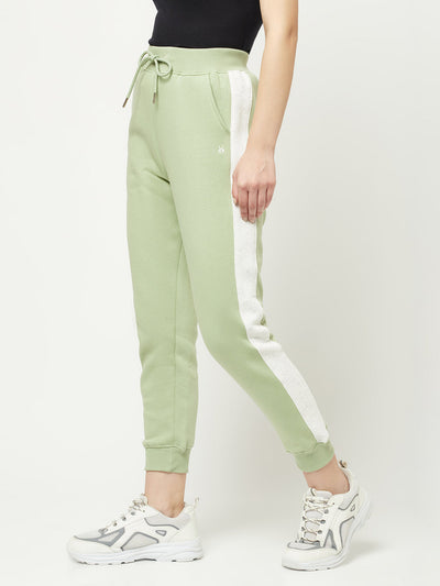 Mint Green Colour-Blocked Joggers
