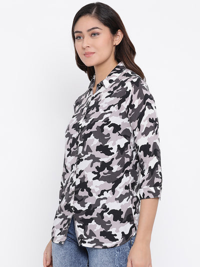 Slim Fit Printed Shirt - Women Shirts