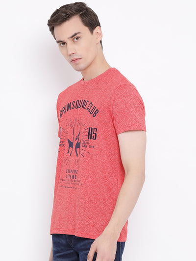 Red Printed T-Shirt - Men T-Shirts