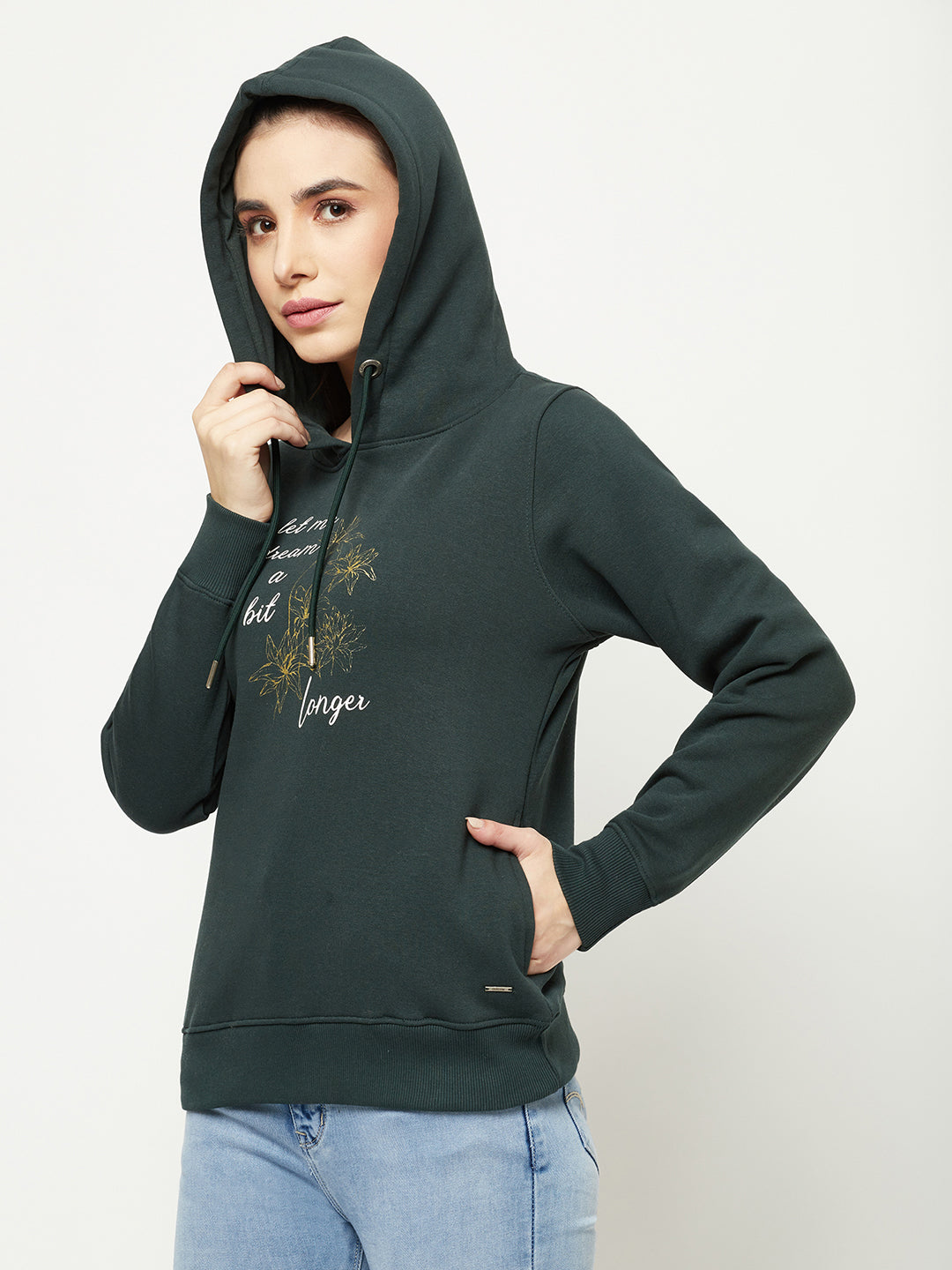  Green Graphic Hoodie