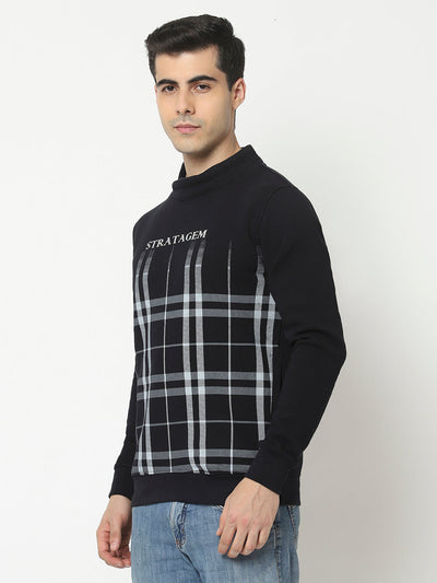  Black Sweatshirt in Checks