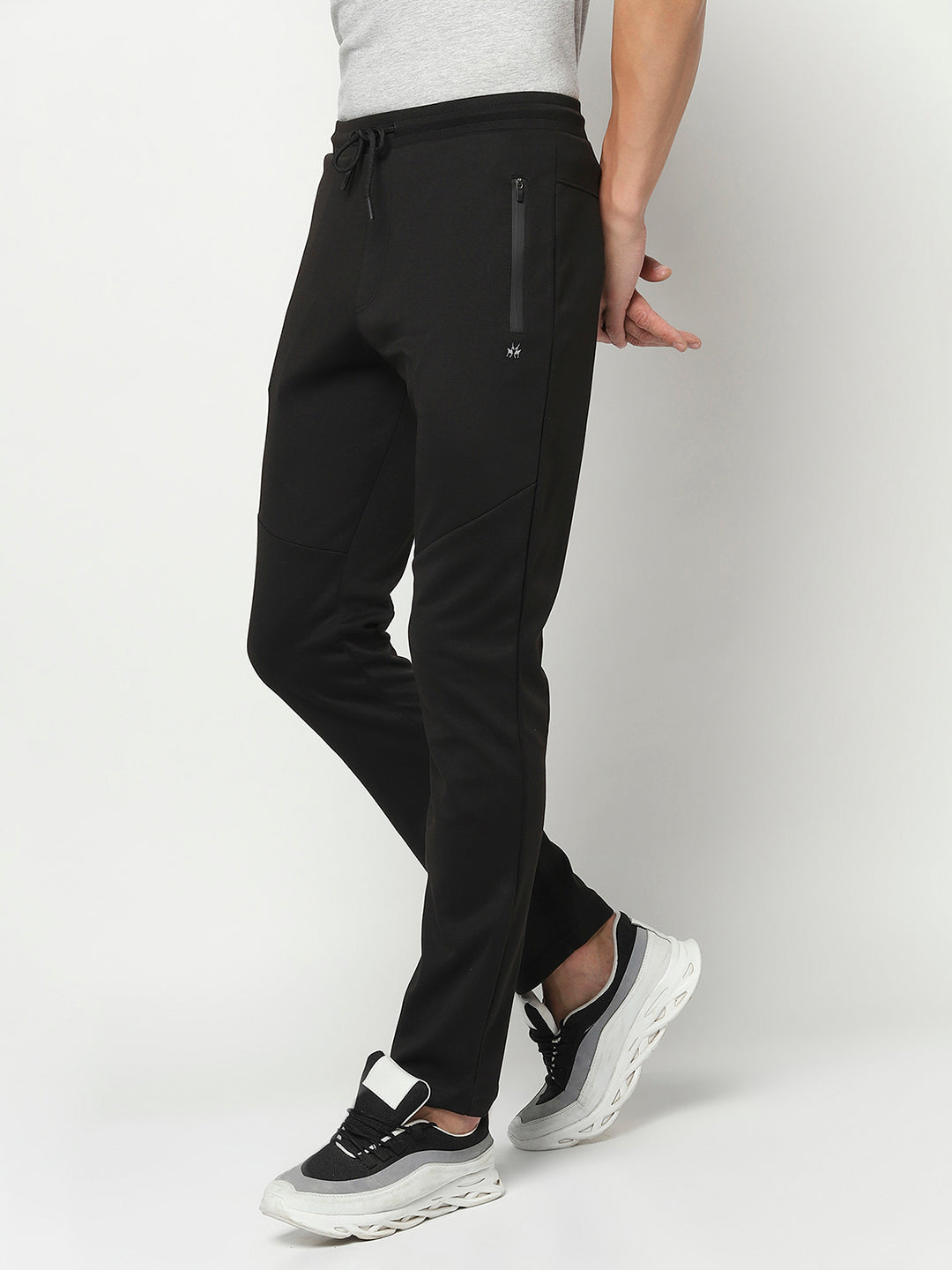 Black Track Pants-Men Track Pants-Crimsoune Club