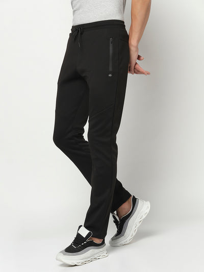 Black Track Pants-Men Track Pants-Crimsoune Club