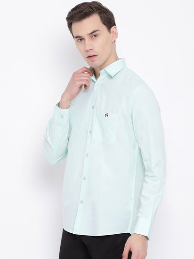 Green Full Sleeves Slim Fit shirt - Men Shirts