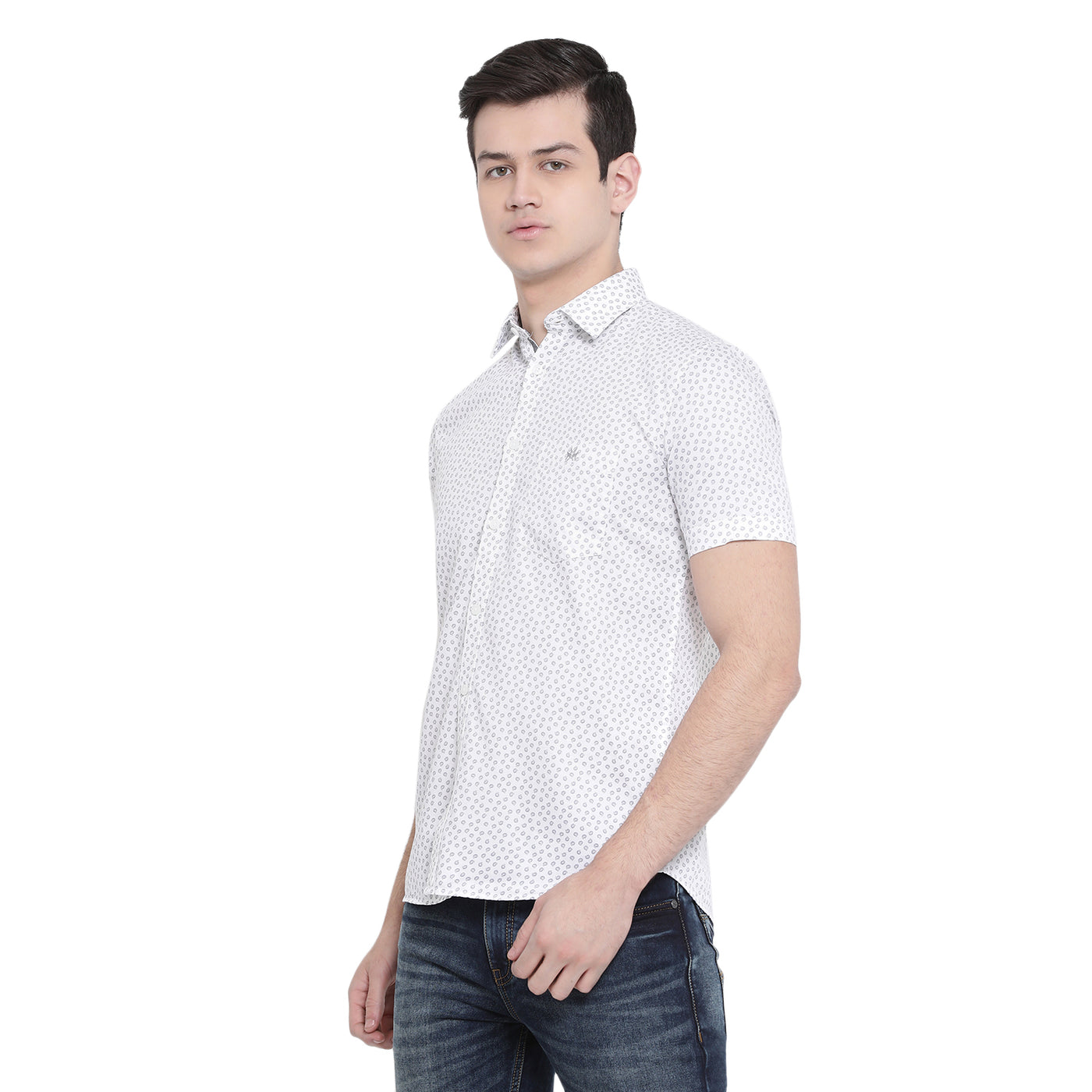 White Printed Shirt - Men Shirts