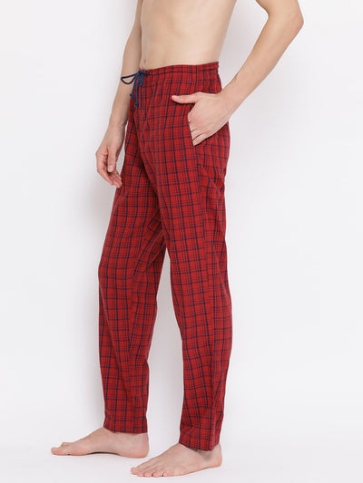 Red Checked Lounge Pants - Men Lounge Pants