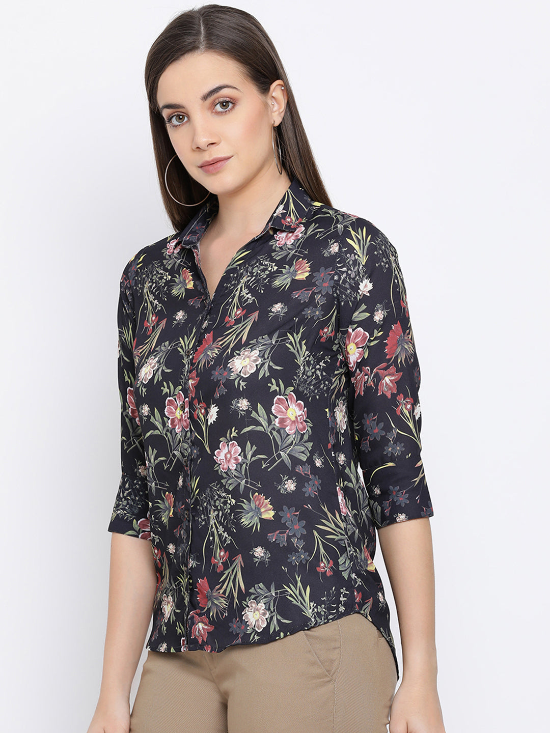 Floral Button up Shirt - Women Shirts