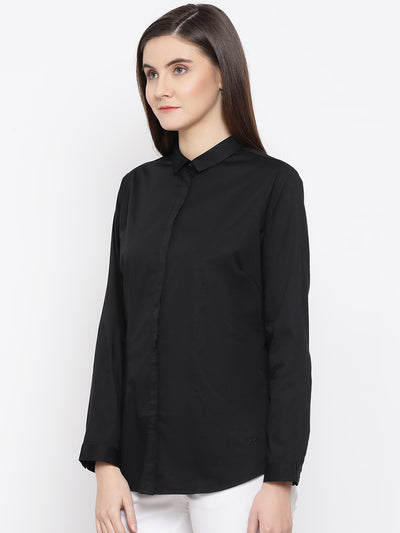 Black Button up Shirt - Women Shirts