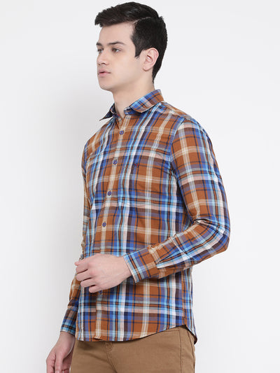 Checked Slim Fit Full Sleeves Shirt - Men Shirts